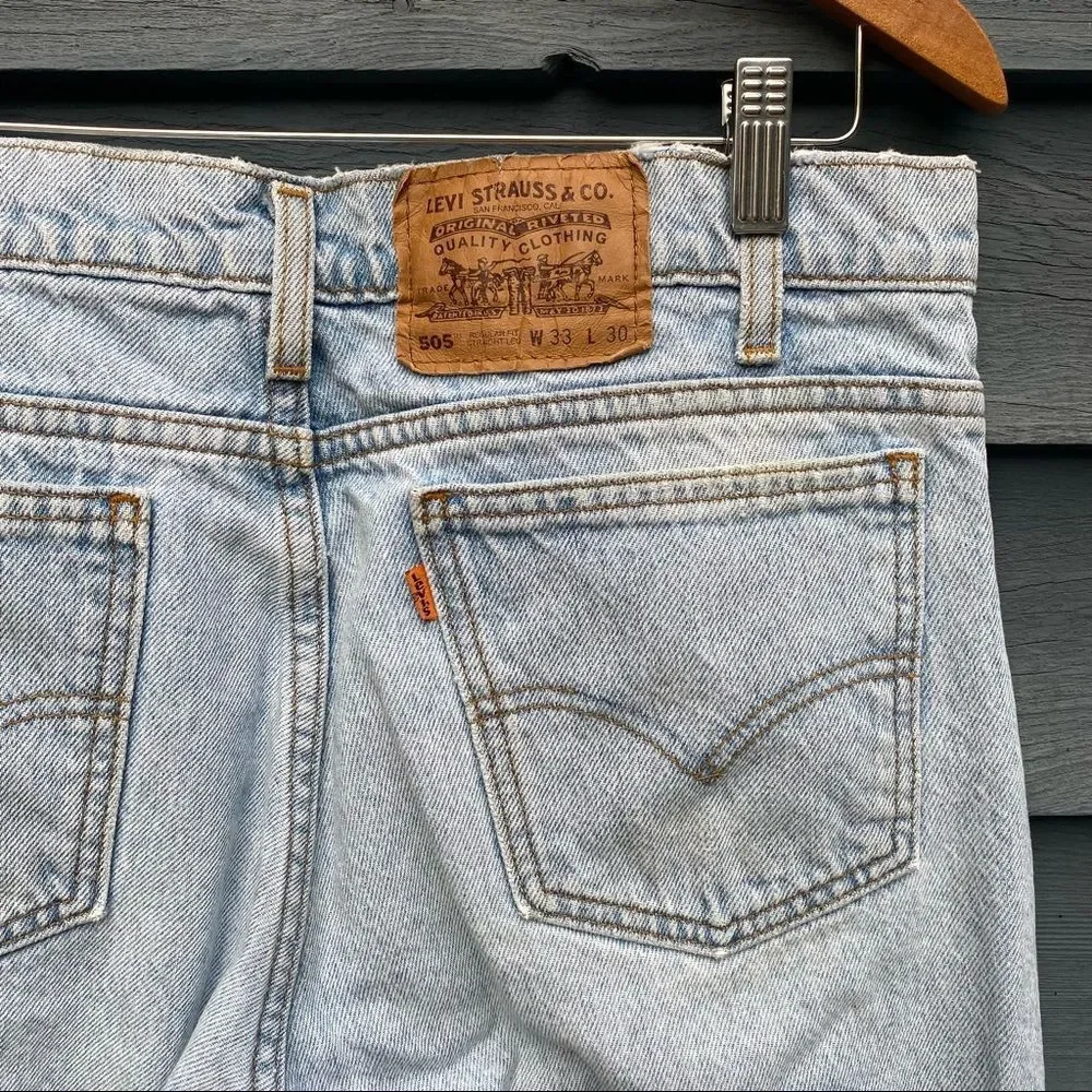 Levi’s Men’s Vintage 505 orange tab jeans 33x39